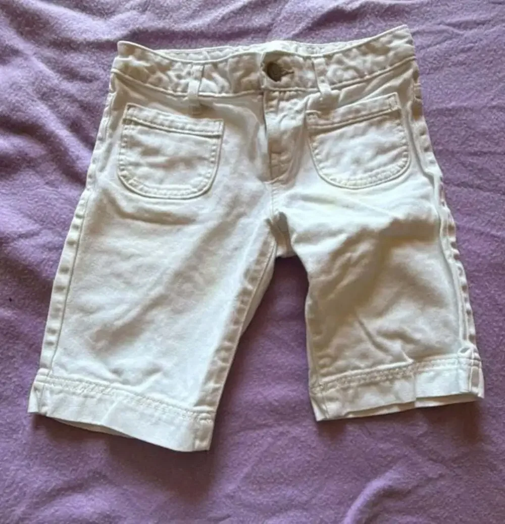 Old Navy Girls White Denim Midi Shorts Size 10